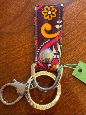Vera Bradley Safari Sunset Retired Print Loop Keychain **NWT**
